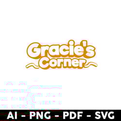 gracie's corner logo png, gracie corner png, gracie's corner png, gracie png, cartoon png - digital file