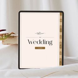 Digital Wedding Planner for iPad Goodnotes, 160 Page Wedding Planner, Wedding Itinerary, Wedding To Do List, Checklist