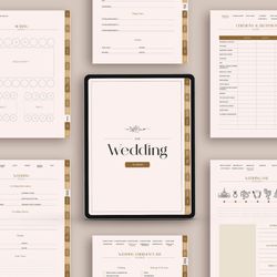 160 Page Digital Wedding Planner for iPad Goodnotes, Complete Wedding Planner, Itinerary, Budget, To Do List, Checklist