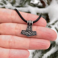 thor hammer necklace, small size, sterling silver jewelry, made to order
