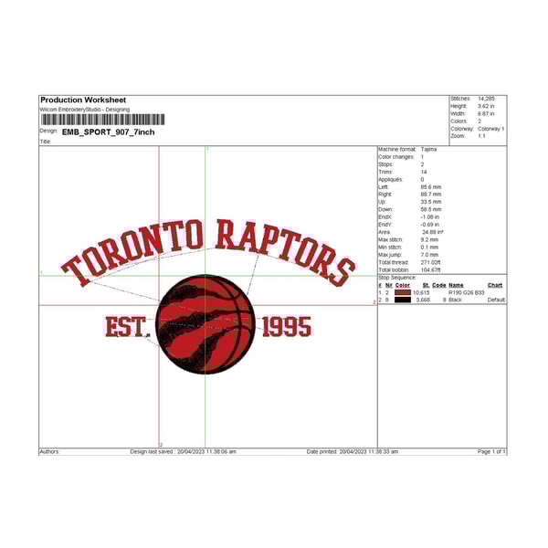 Toronto Raptors Embroidery Designs, NBA Logo Embroidery File | Inspire ...