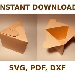 triangle box template, box template svg, svg files, svg, cricut