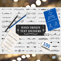 100 hand drawn text dividers