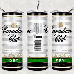canadian club tumbler wrap design - jpeg & png - sublimation printing - alcohol label - 20oz tumbler