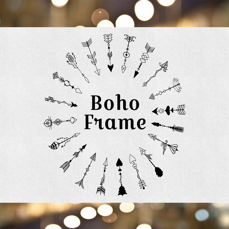 45 Hand Drawn Tribal Arrows and Boho Frames._ 2.jpg