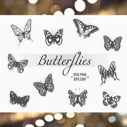 butterfly silhouettes collection