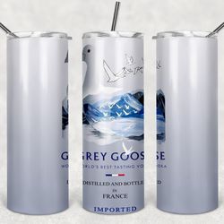 grey goose tumbler wrap design - jpeg & png - sublimation printing - alcohol label - 20oz tumbler