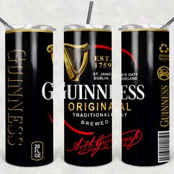 Guinness Beer Tumbler Wrap Design - JPEG & PNG - Sublimation Printing - Alcohol Label - 20oz Tumbler