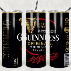 guinness beer tumbler wrap design - jpeg & png - sublimation printing - alcohol label - 20oz tumbler