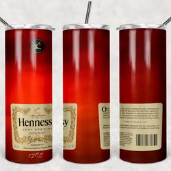 hennessy tumbler wrap design - jpeg & png - sublimation printing - alcohol label - 20oz tumbler