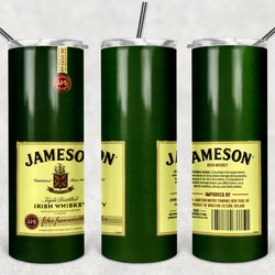 jameson whiskey tumbler wrap design - jpeg & png - sublimation printing - alcohol label - 20oz tumbler
