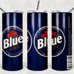 labatt blue beer tumbler wrap design - jpeg & png - sublimation printing - alcohol label - 20oz tumbler