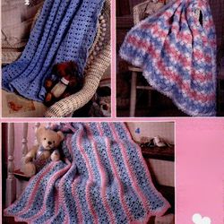 Vintage Crochet Baby Love Afghans - Digital crochet patterns PDF