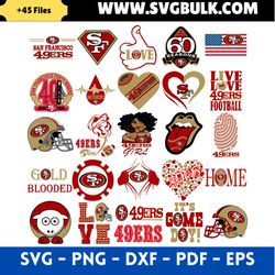 49ers san francisco Png,Svg,dxf Bundle, Vector, Cricut, Silhouette, Cut Files, Digital Download, Instant Download