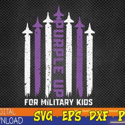 purple up for military kids military child month air force svg, eps, png, dxf, digital download