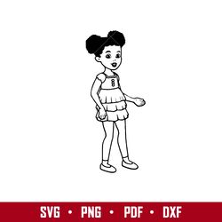 gracie's corner girl outline svg, gracie's corner clipart, gracie's corner cricut, kids song svg, png pdf dxf file