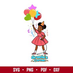 gracie's girl birthday svg, gracie's corner party svg, gracie's corner svg, gracie's corner girl svg, png pdf dxf file