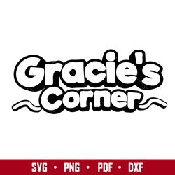 gracie's corner logo outline svg, gracie's corner clipart, gracie's corner svg, png pdf dxf digital file