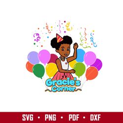 gracie's girl birthday svg, gracie's corner birthday svg, gracie's corner svg, png pdf dxf file
