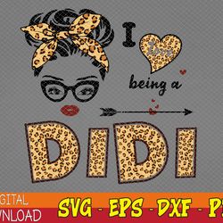 i love being a didi leopard mothers day svg, eps, png, dxf, digital download
