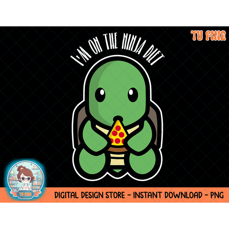 Im on the Ninja Diet Funny Pizza-Loving Turtle T-Shirt copy.jpg