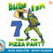 Mademark x Teenage Mutant Ninja Turtles - Dude I am 7 Years Old Leo Pizza Birthday Party T-Shirt copy.jpg