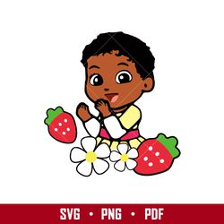 baby grancie's corner girl & strawberry svg, gracie's girl svg, gracie's corner svg, png pdf digital file