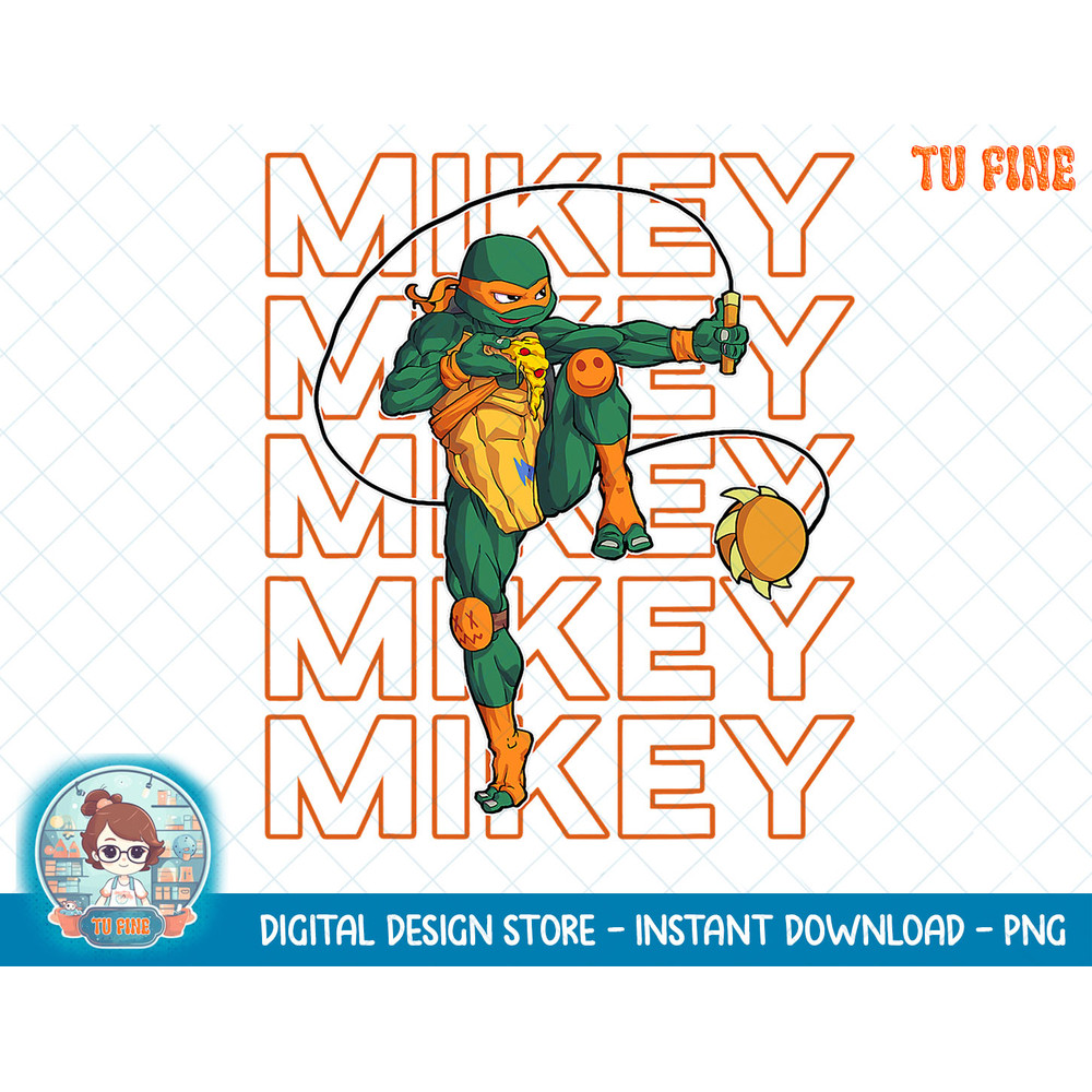 Mademark x Teenage Mutant Ninja Turtles - Michealangelo Kusari Fundo Pizza Stance T-Shirt copy.jpg