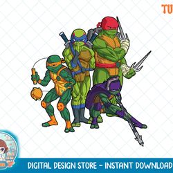 mademark x teenage mutant ninja turtles - turtle power ups fight action stance t-shirt.png