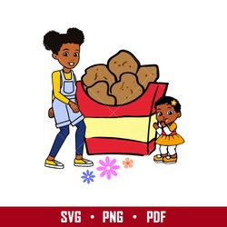 gracie's corner & chicken nugs svg, gracie's corner girl svg, chicken nugs svg, png pdf digital file