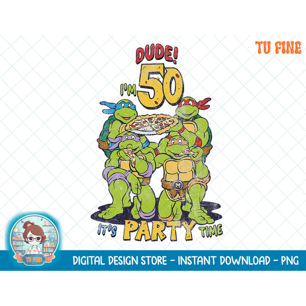 Teenage Mutant Ninja Turtles 50th Birthday Pizza Party T-Shirt copy.jpg