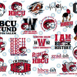 20 files winston salem state university  svg, hbcu teams svg, hbcu football svg