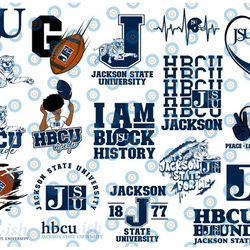 20 files jackson state svg, hbcu teams svg, hbcu football svg, sport bundle svg, clipart