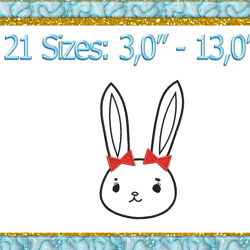Bunny embroidery Design