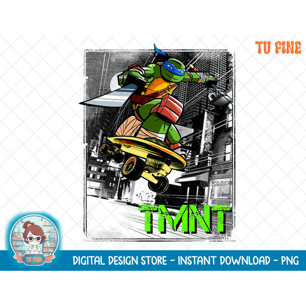 Teenage Mutant Ninja Turtles Leonardo Skateboarding T-Shirt copy.jpg