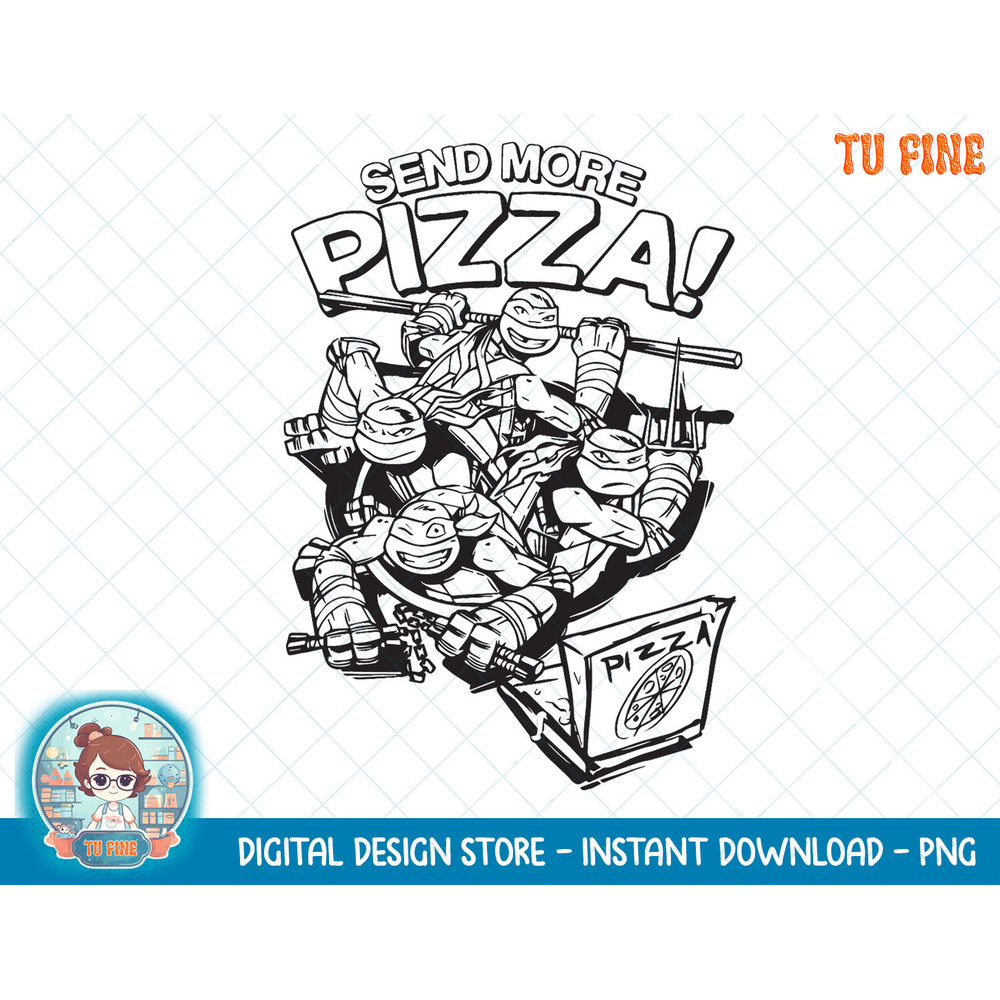 Teenage Mutant Ninja Turtles Outlined Pizza Group T-Shirt copy.jpg