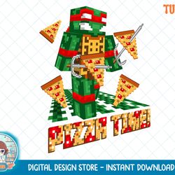 teenage mutant ninja turtles pixelated pizza time t-shirt.png