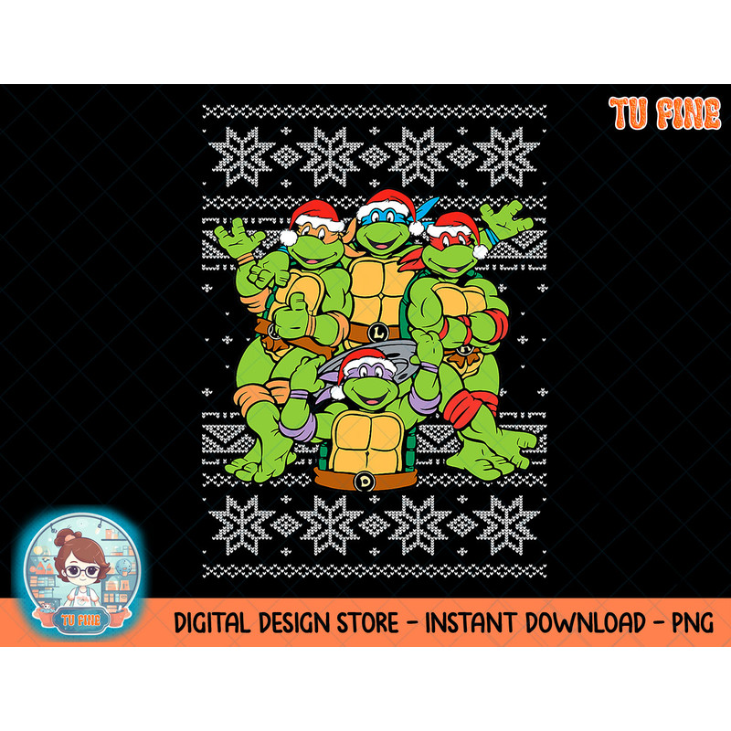 Teenage Mutant Ninja Turtles Retro Snowflake Group Tee-Shirt copy.jpg