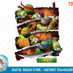 teenage mutant ninja turtles slashed panels t-shirt.png