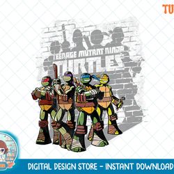 TMNT Group With Shadow On Brick Wall T-Shirt.png