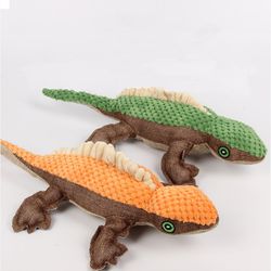 Lizard Shaped Dog Plush Soft Stuffed Dog Chew Toy - Assorted Pack of 1