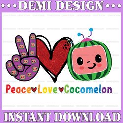 Peace Love Cocomelon Png, Peace love Glitter Png, Cocomelon Birthday Png, Cocomelon Peace Love Png, Digital Download
