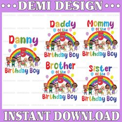 Cocomelon Personalized Name And Ages Birthday Png, Cocomelon Brithday Balloon Raninbow Png,Cocomelon Family Birthday Png
