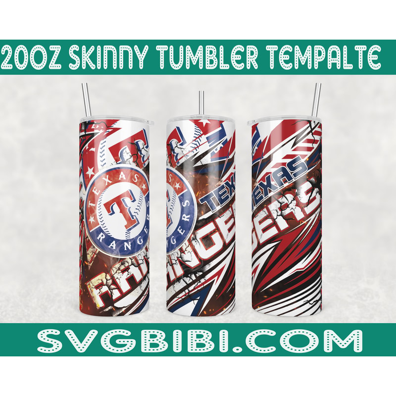 Texas Rangers Template Tumbler Wrap, 20oz Tumbler Wrap, Texa | Inspire ...