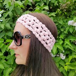 Flower headbands for women crochet pattern Easy crochet headband for beginners Crochet lace headband summer for adult