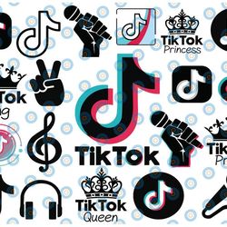 20 tiktok logo svg bundle, tiktok svg, tiktok logo svg, peace love tiktok svg, logo bundle svg, sport bundle svg