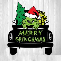 Merry Grinchmas Svg, Christmas Svg, Christmas Truck Svg