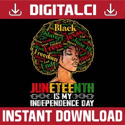 juneteenth is my independence day - black pride melanin girl juneteenth, black history month, blm, freedom, black woman,