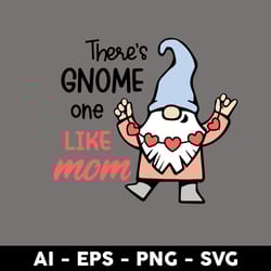 there's gnome one like mom svg, gnome svg, mother's day svg, png dxf eps digital file - digital file