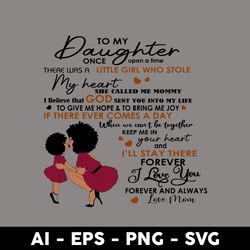 to my daughter once upon a time there was a little girl who store my heart svg, mother's day svg digital  - digital file
